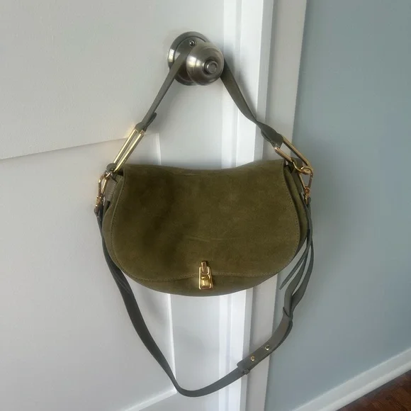 Coccinelle Suede + Leather 2 Way Bag - Picture 1 of 16